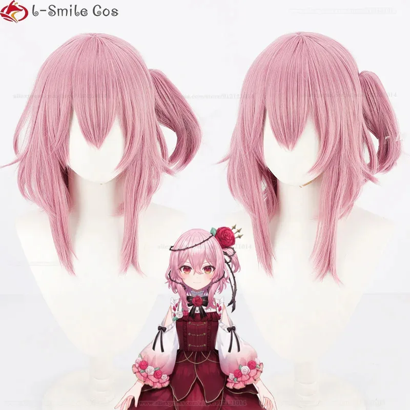 

2025 yiyiRosemi Lovelock Vtuber NIJISANJI Obsydia Rosemi sama, парик для косплея, розовые термостойкие волосы, парики для мальчиков +