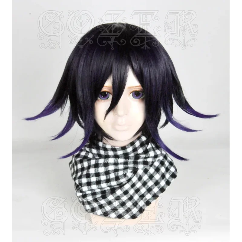 Styled High Quality New Danganronpa V3 Koukichi Kokichi Ouma Wig Heat Resistant Synthetic Hair Costume Cosplay Wigs Wig Cap