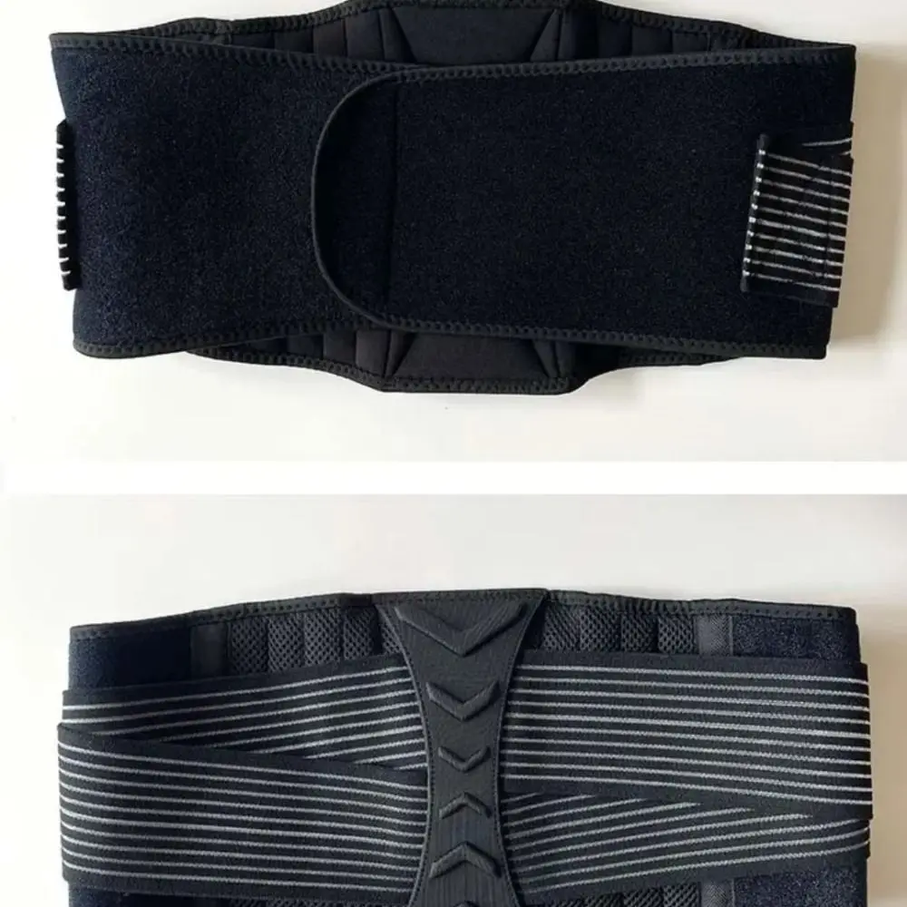 

8-springs Waist Trainer Belt Pressurization Breathable Spine Support Belt Adjustable Strong Support Orthopedic Lumbar Belt