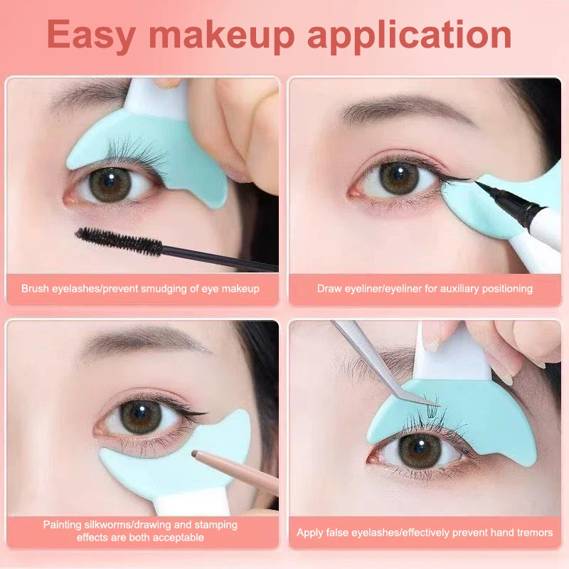 5Pcs Eyeliner Vorlage Augen Make-Up-Tool Mascara Silikon Pinsel Augen Make-Up Hilfe Schild Applikator Multifunktionale Lash Stopper