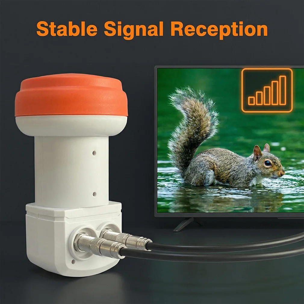 for Full HD Satellite TV - 9.75/10.6 GHz ГГц линейная поляризаци Dual Output KU-Band Linear LNB, Single LNB, Satellite Dish Rece