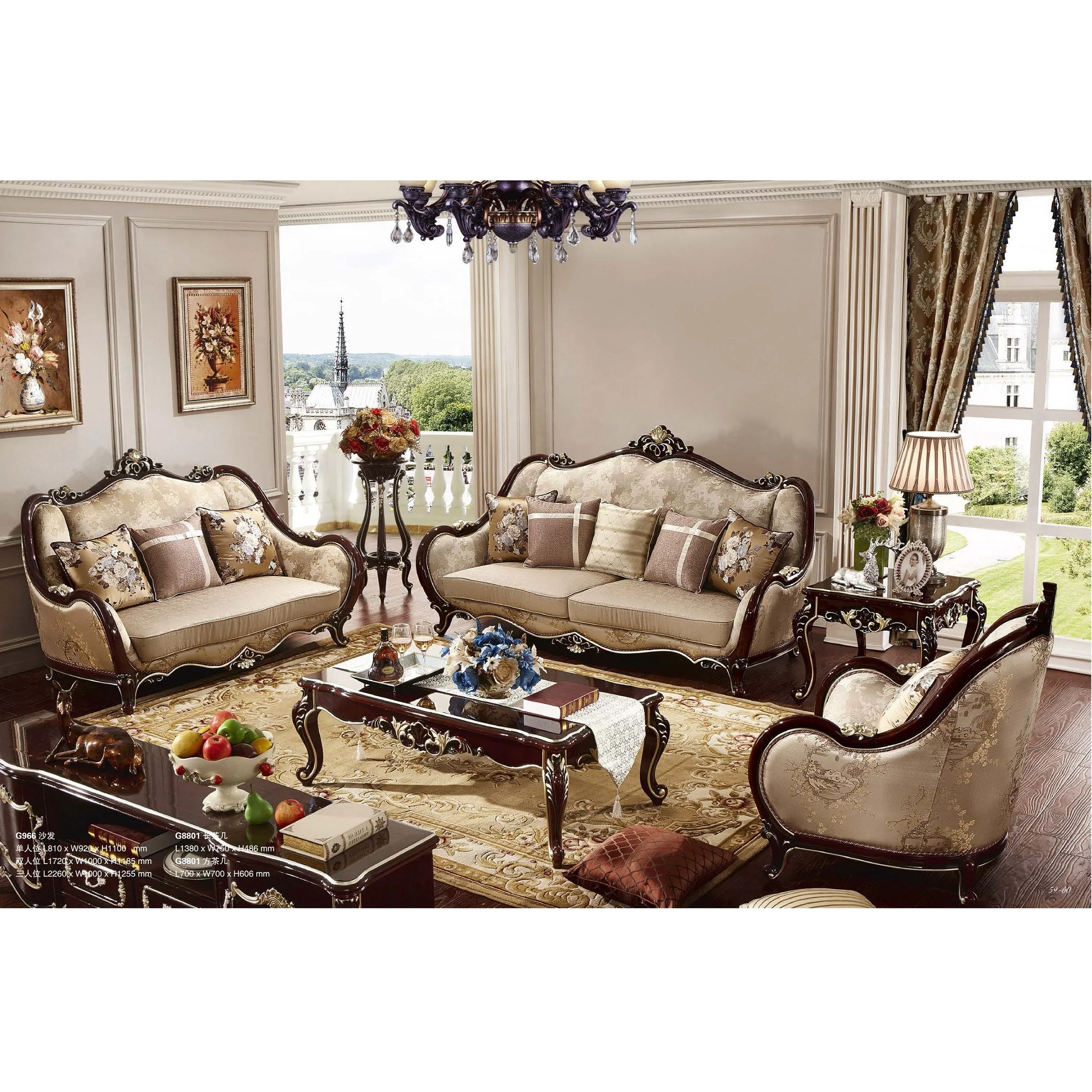 

*o #$Premium Luxury Solid Wood Living Room Furniture Set I High - End Restaurant Sofas,for Commercial & Home Use#