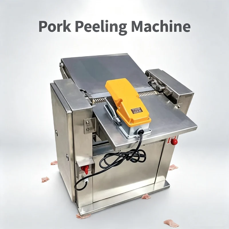 300 Type Fast Pork Skin Remover Electric Stainless Steel Adjustable Thickness Multi Purpose Commercial Household Pork Peeling Ma