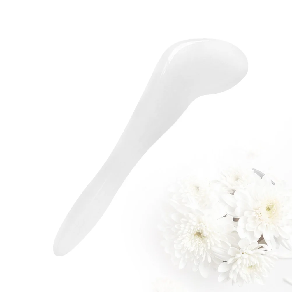 قلم تدليك زجاجي متين أداة علاج كشط ناعمة للأقدام والرقبة والعناية بالمنتجعات الصحية قلم تدليك أبيض مدلك