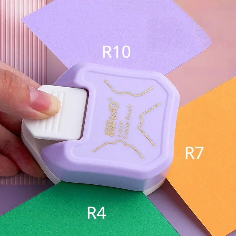 3 In 1 Hoek Ronder Border Stoten Voor Scrapbooking Diy Mini Corner Cutter R4/R7/R10 Trimmer Punch Office Schoolbenodigdheden