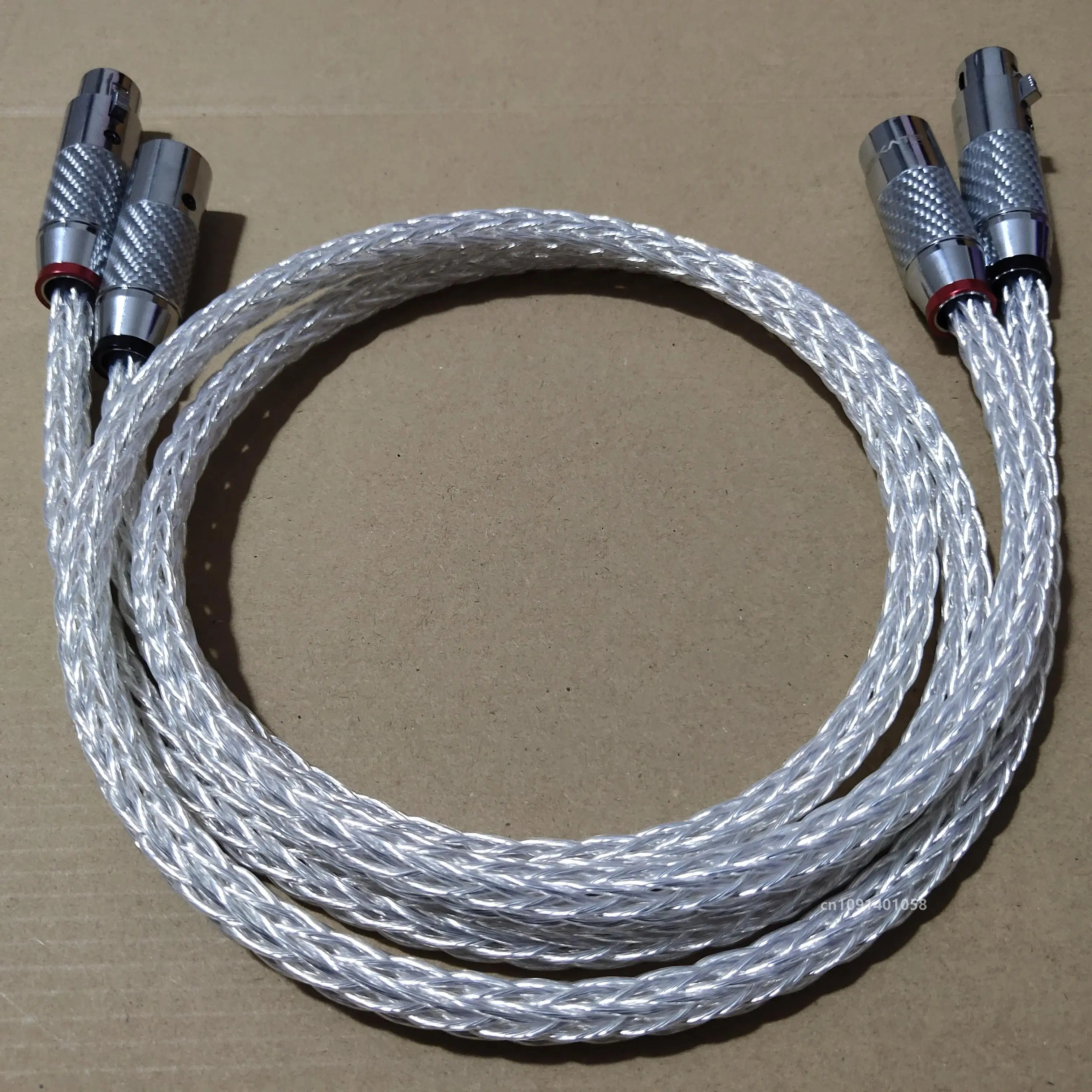 Envío gratis 1 par de cable de Audio XLR chapado en plata de alta gama 8AG OCC cable de equilibrio Hi-Fi línea de actualización de micrófono macho a hembra