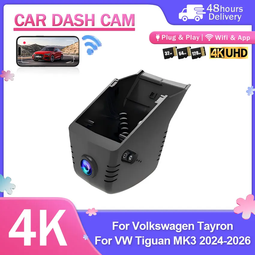 For Cupra Leon 2025 2026 / Golf R MK8.5 2025 2026 / Cupra Formentor 2025 2026 Car Camera 4K Plug and Play Dash Cam Night Vision