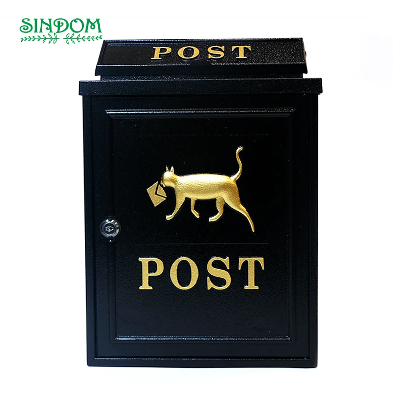2024 Hot Sale Residential Letter Cat Post Box Lockable Modern Mailbox for Wall