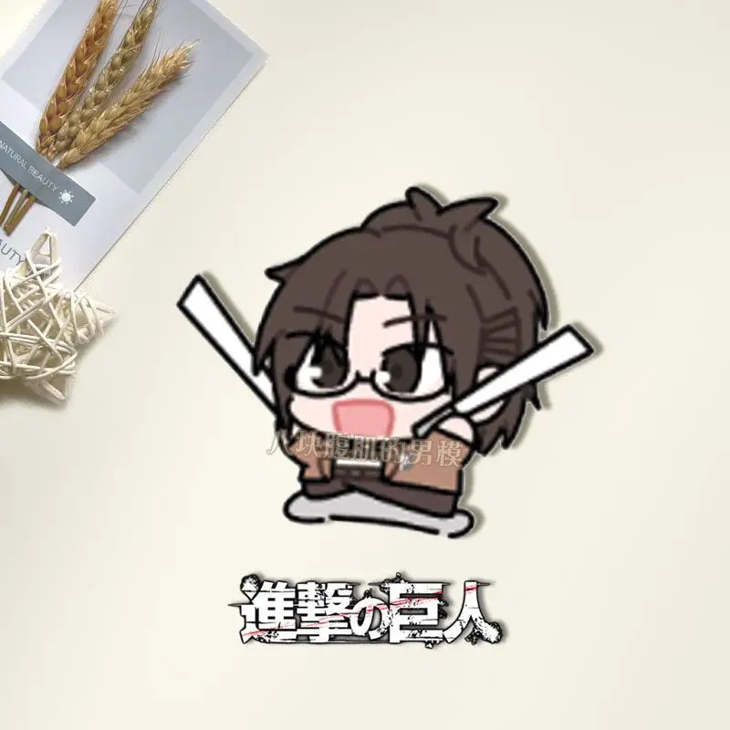 애니메이션 브로치 진격의 거인 행제 조에 리바일 아커만 아크릴 배지 만화 핀 DIY 장식 백팩 옷 액세서리
