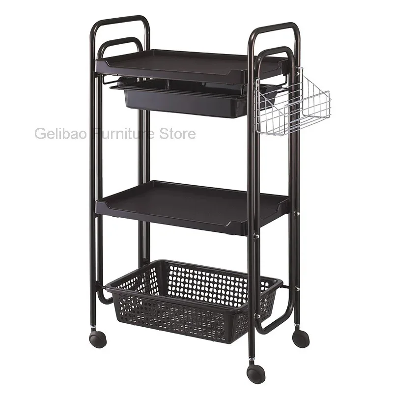 Carro auxiliar De Metal para vestir, coche para cortar pelo, carritos pequeños estéticos, ruedas organizadoras, estética, manicura, Mueble De Barberia