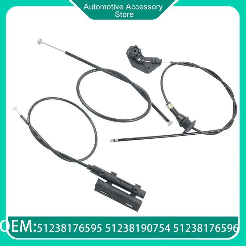 

51238176595 51238190754 51238176596 3PCS/Set Bonnet Cable for-BMW E39 525I 530I