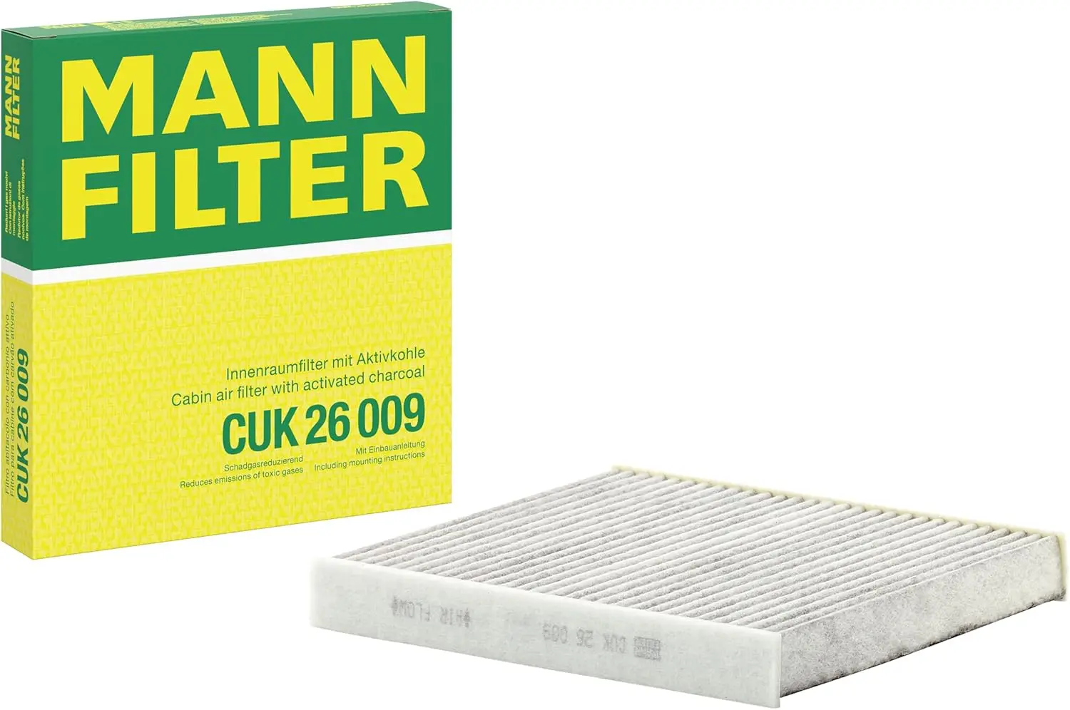 

Premium Activated Carbon Cabin Air Filter - Traps 99.9% Pollutants, Eliminates Odors, Easy Install