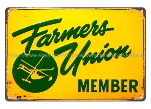 metal decorative wall decor farmers union member metal tin sign