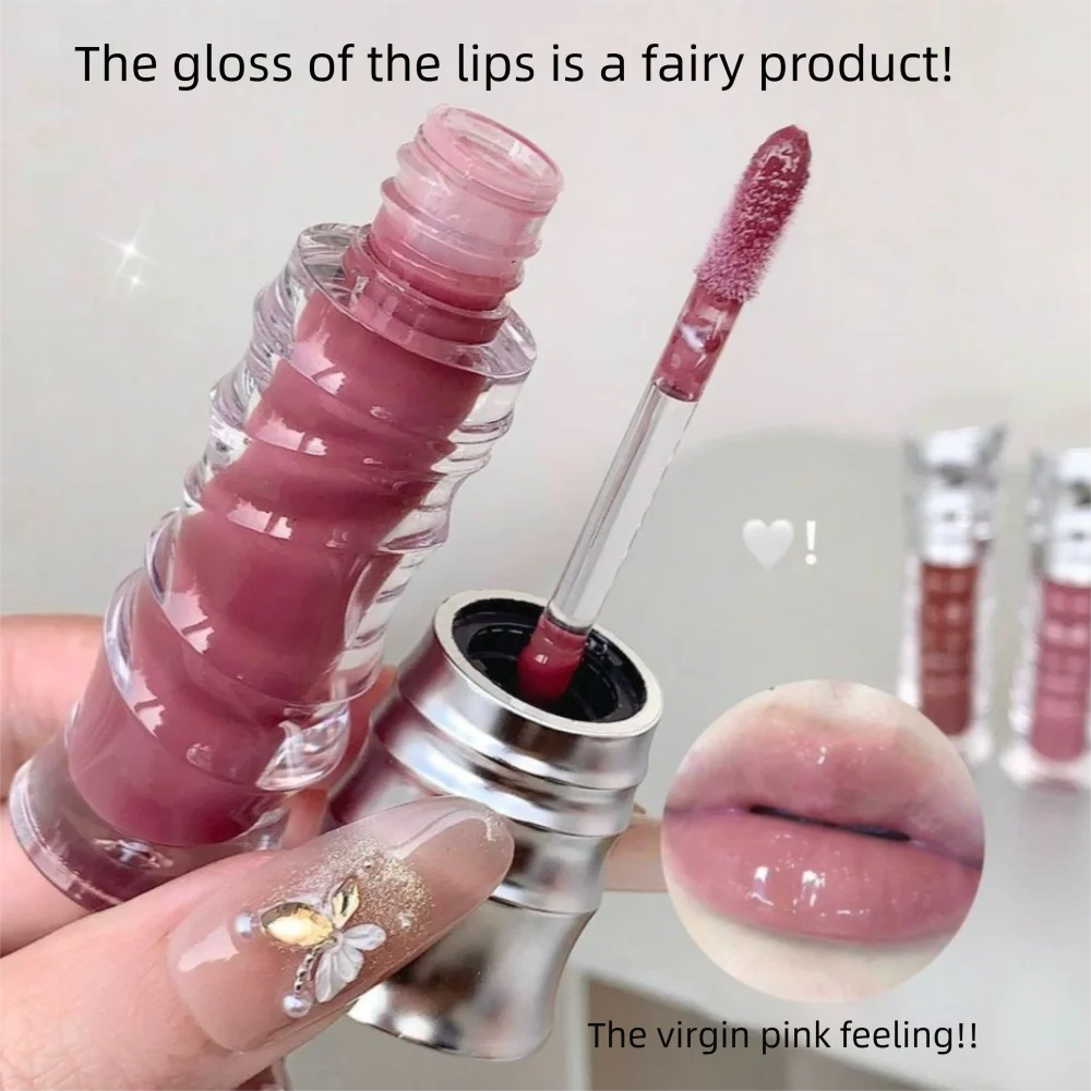 ลิปสติกหลากสีใหม่ ไม่ติดแก้ว กันน้ำ ลิปกลอสสีนู้ด ติดทนนาน สีสวยคมชัด แต่งหน้าสวย สำหรับฤดูใบไม้ร่วง/ฤดูหนาว