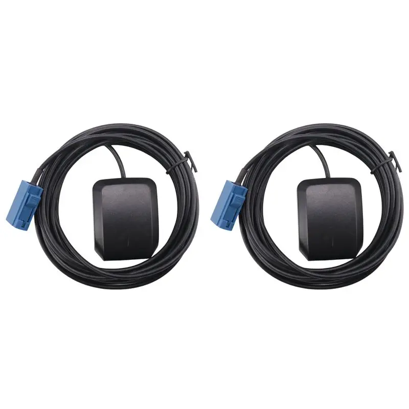 2X Antena de Navegação GPS Ativa para Veículos Fakra C Azul para Ford Dodge RAM GM GMC Jeep BMW Benz