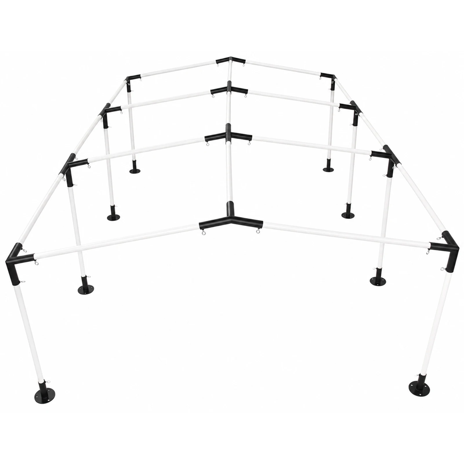 8 Leg Carport Kits, Low Peak Canopy Fitting Kit with 1-3/8' ID, Alloy Steel Carport Connectors, Shed Frame Kit DIY Project