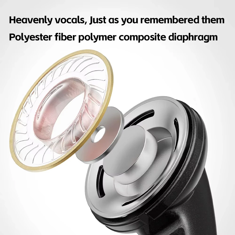 FiiO JF11 Wired HiFi Earphone 14.2mm Large Dynamic Driver Tactile Side Identification Design Music Headset Custom Gmaing Earbuds