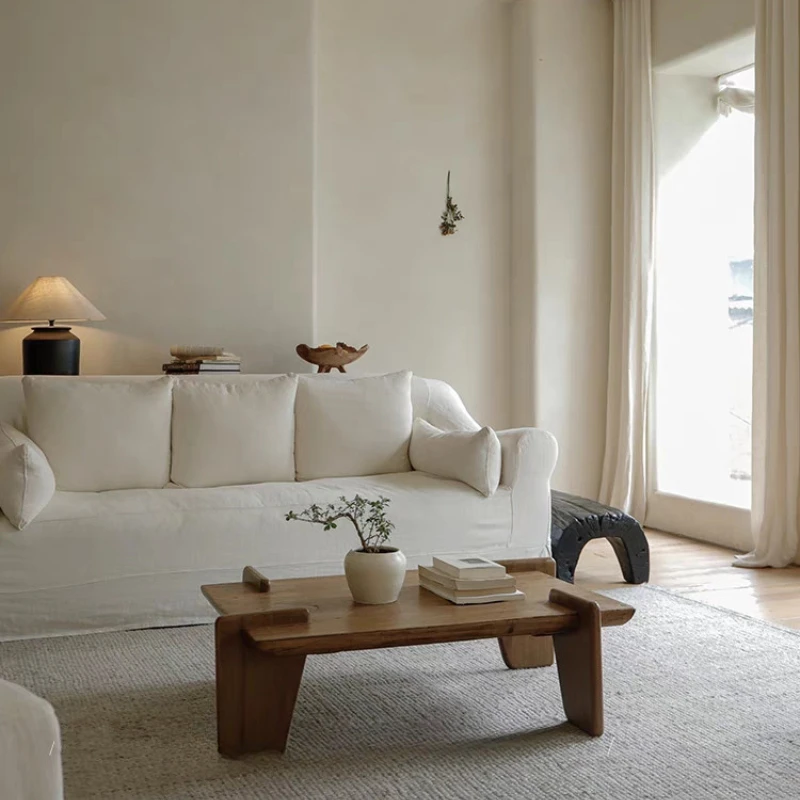 Table basse en bois naturel de luxe moderne, designer, centre minimaliste, meubles de maison