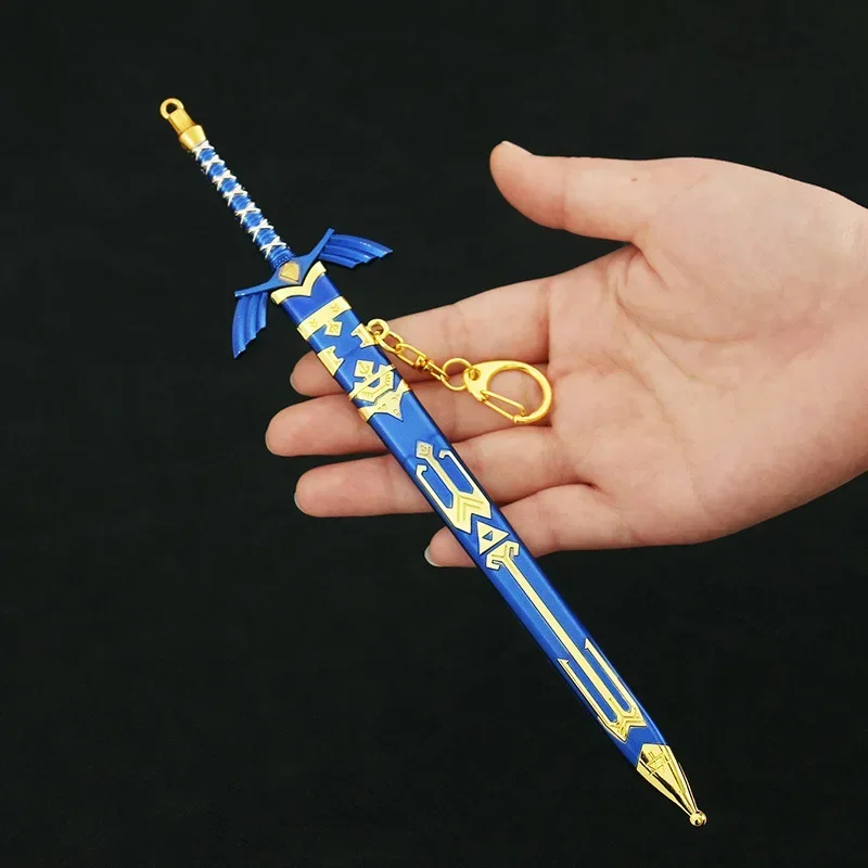 22cmMaster Sword Keycahin Link Tears of The Kingdom Game Peripherals The Hyrule Fantasy Katana Samurai Sword Gifts Toys for Boys