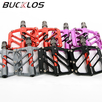 BUCKLOS Non-slip Bicycle Pedal 3 Bearings Flat/Platform Mtb Pedals 9/16\