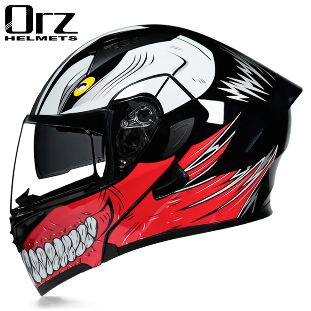 

New Modular Motorcycle Helmet Double Visor Racing Helmet Motocross Off Road Street Bike Helmet Cascos Para Moto Capacete Kask