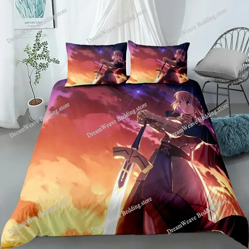 Zero Fairy Bedding Set King Queen Double Full Twin Single Size Duvet Cover Pillow Case Fate Bed Linen Set Duvet Cover Bed Set