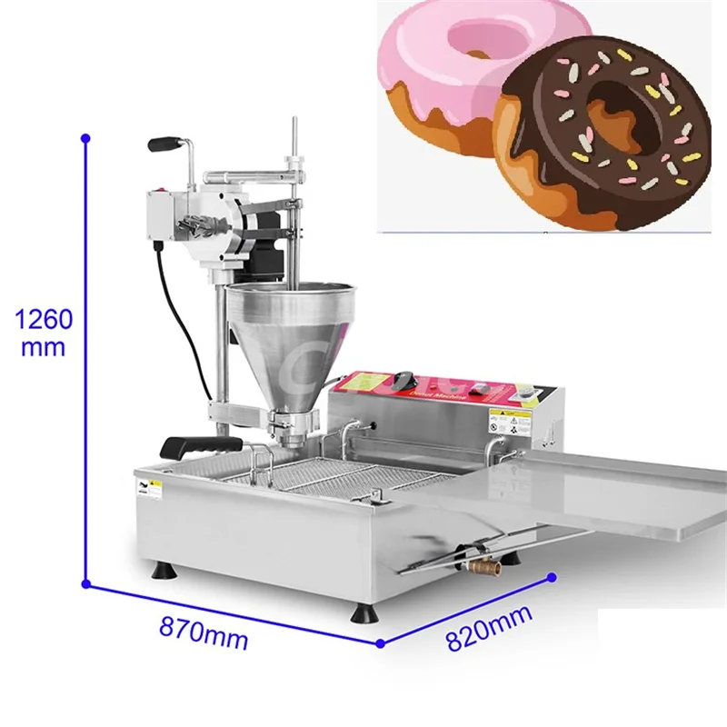 Electric Heating Commercial Auto Doughnuts Maker  Automatic Donut Making Machine Fryer Kitchen Appliances