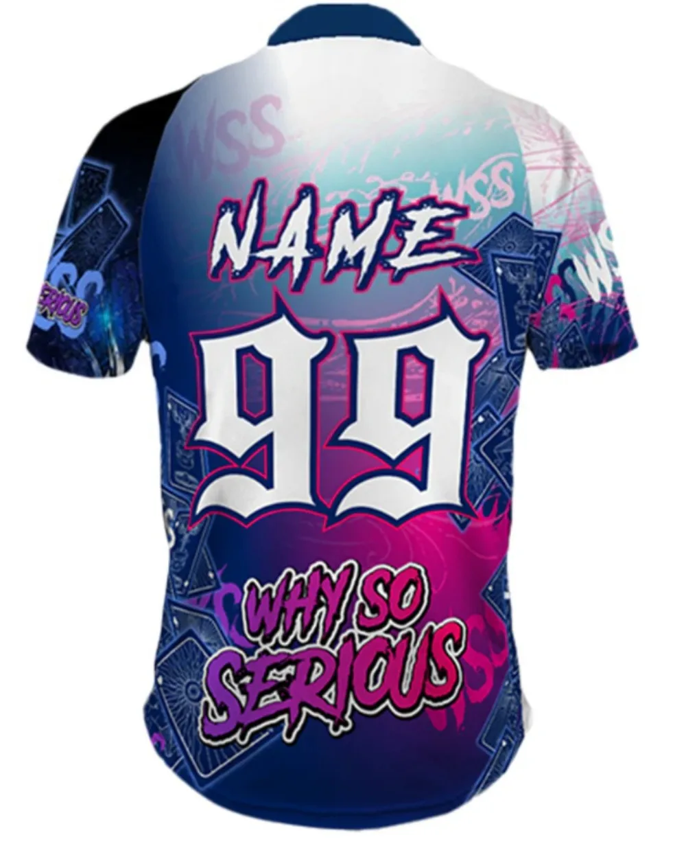 تي شيرت Why So Serious Joker Character Style Fan Jersey فضفاض ومريح وعصري وشعبي للتدريب الرياضي في الهواء الطلق #2