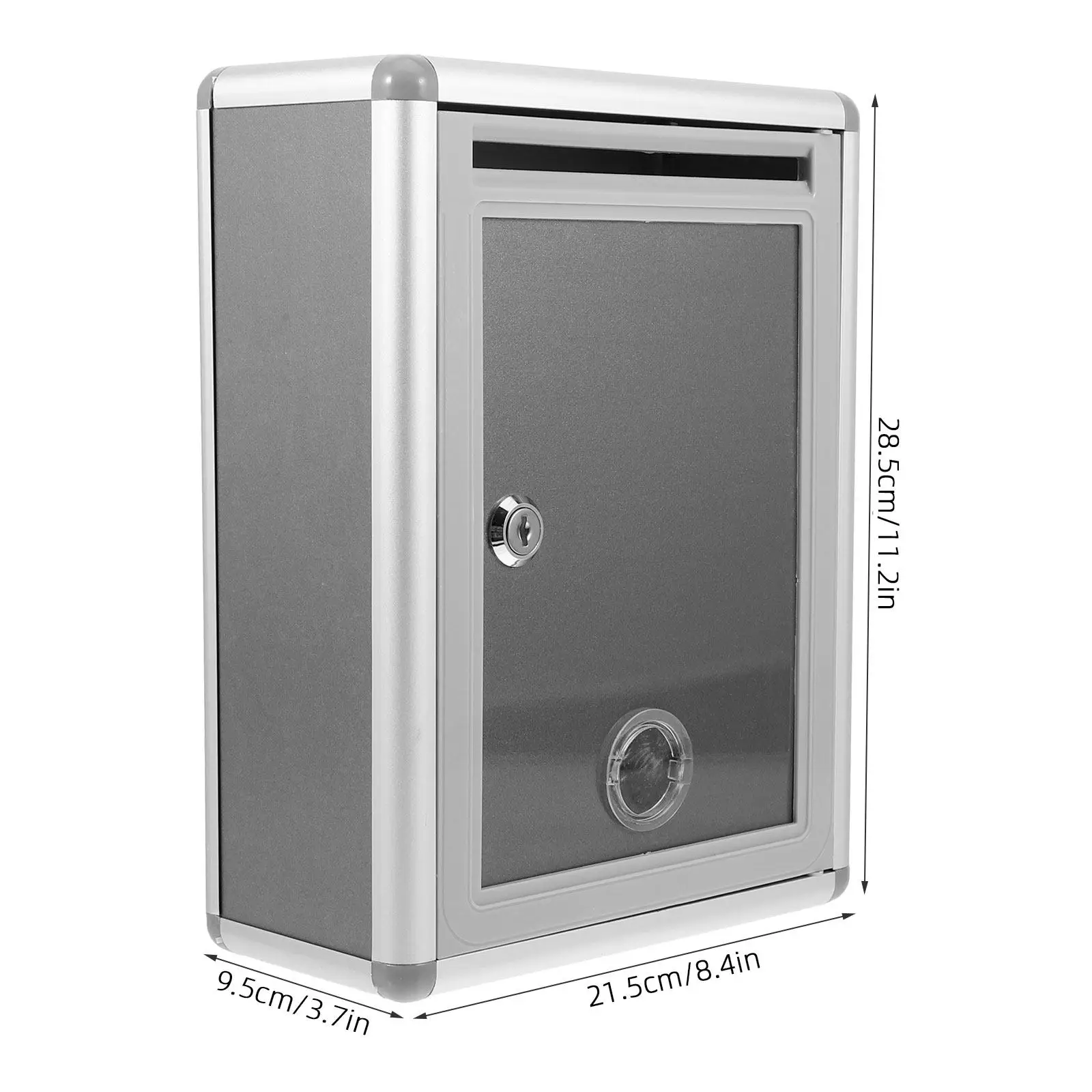 1Set Wall Mounted Suggestion Security Metal Plastic Complaint Mailbox Office Mailbox Donation Storage