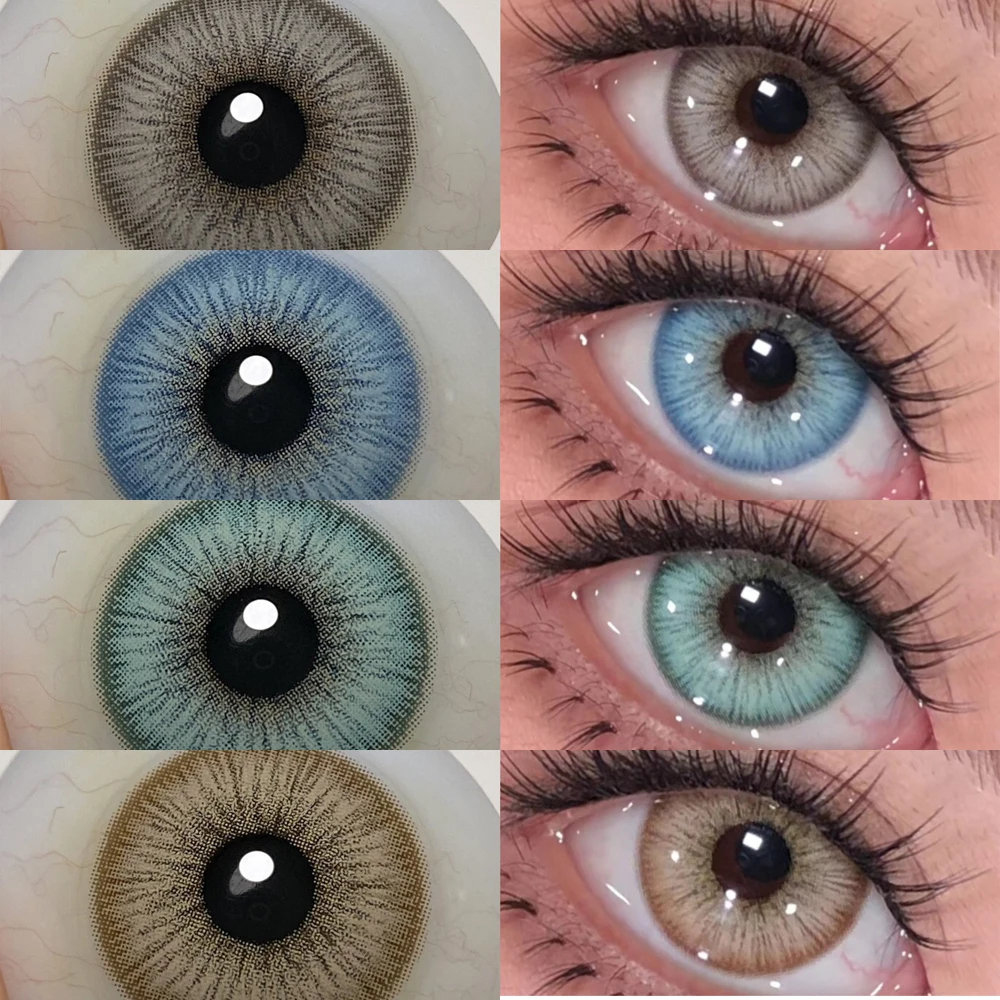 Abgestufte 1 Paar farbige Kontaktlinsen Mixblood Softlens 12 Monate