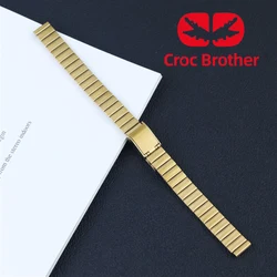 High Quality Solid Stainless Steel Watch Strap bamboo pattern Metal Band For Men and Women's Watch Strap Bracelet 10-20mm