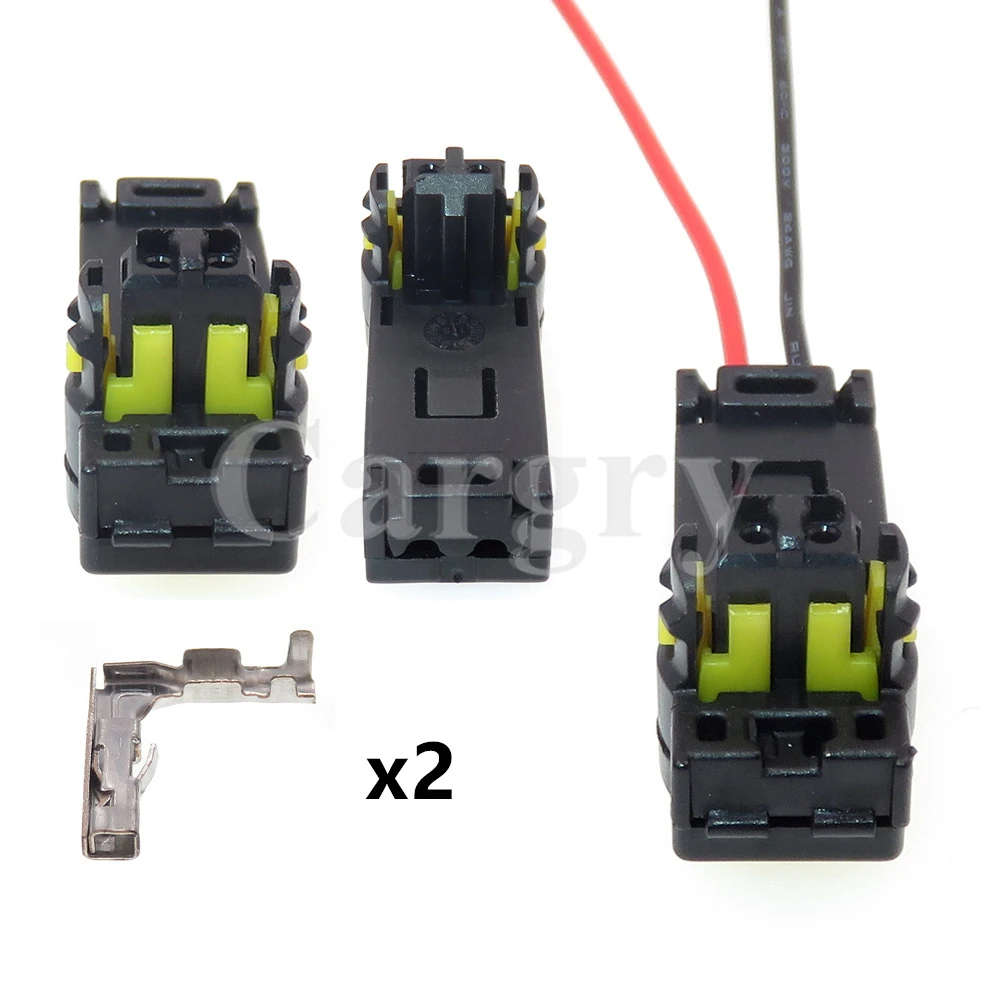 1 Set 2P Automobile Steering Wheel Low Current Wire Harness Socket Car Starter Hairspring Connector With Terminal