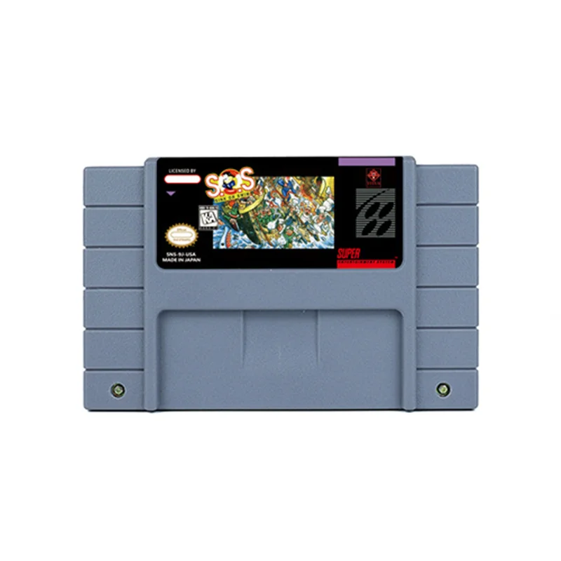 S.O.S-بالوعة أو السباحة لعبة العمل ل SNES ، عربة الرجعية 16 بت ، هدية الأطفال