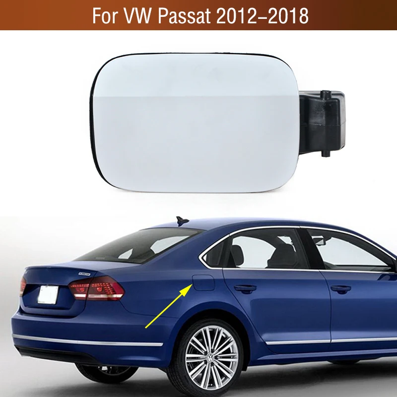 Unpainted For VW Passat 2012 2013 2014 2015 2016 2017 2018 Car Outer Outside Fuel Tank Door Cover Gas Lid Cap