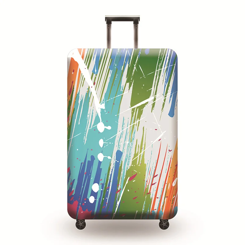 Abstract Luggage Cover Travel Suitcase Protector Suit for 18-32 Size Trolley Case Dust Travel Accessories Elasticity Box Sets