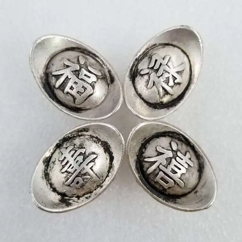 Craftsman-made imitation zinc alloy ingots silver bars # A7