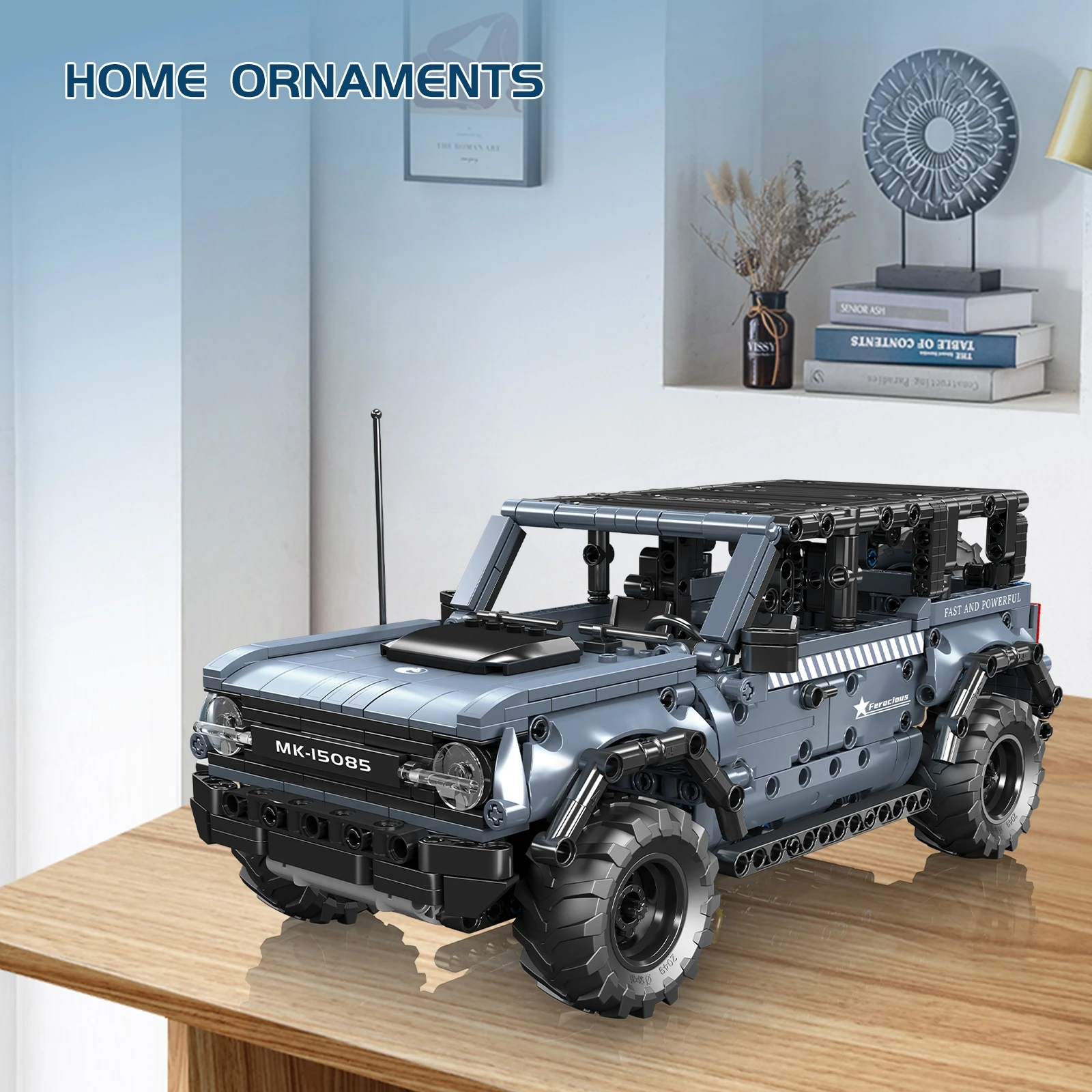 قالب الملك SUV جيب سيارة 828 قطعة اللبنات مجموعة على الطرق الوعرة شاحنة MOC نموذج كلاسيكي الطوب لغز لعبة للأطفال البالغين التقنية #3