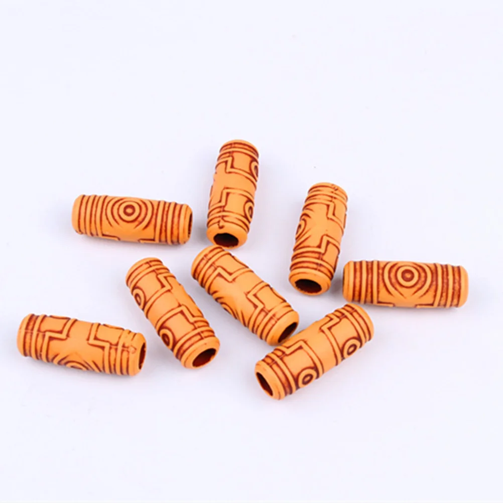 60pcs Loose Wood Beads Space Beads for DIY Jewelry Craft Hair Dreadlocks Necklace diy beads wooden beads