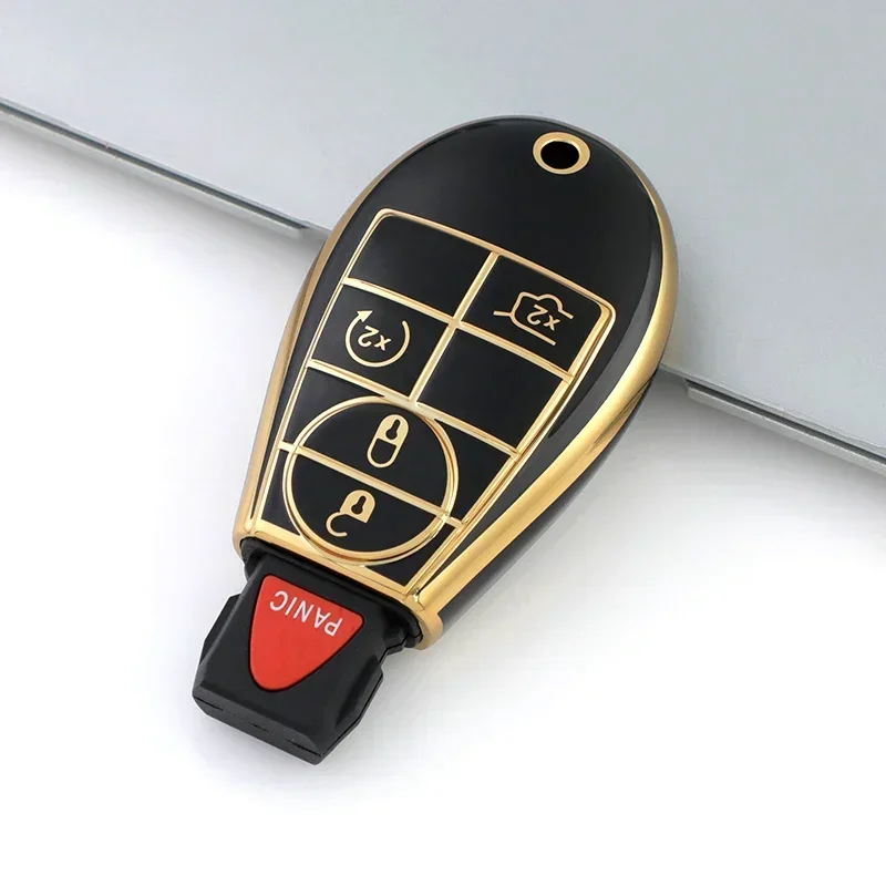 Soft TPU Car Key Cover Case Car Styling Protector For Chrysler Jeep Grand Cherokee Dodge Durango Magnum Ram