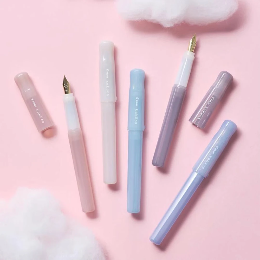 1 pz PILOT Kakuno Smile Penna Stilografica Serie Famiglia Limitata FKA-1SR Colore Trasparente per Uso Esclusivo di Calligrafia Studente