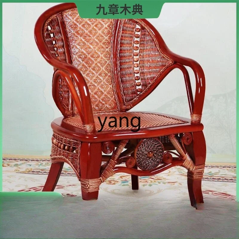 LH sofa bed integrated dual-purpose balcony table and chairs real rattan chair three-piece tea table