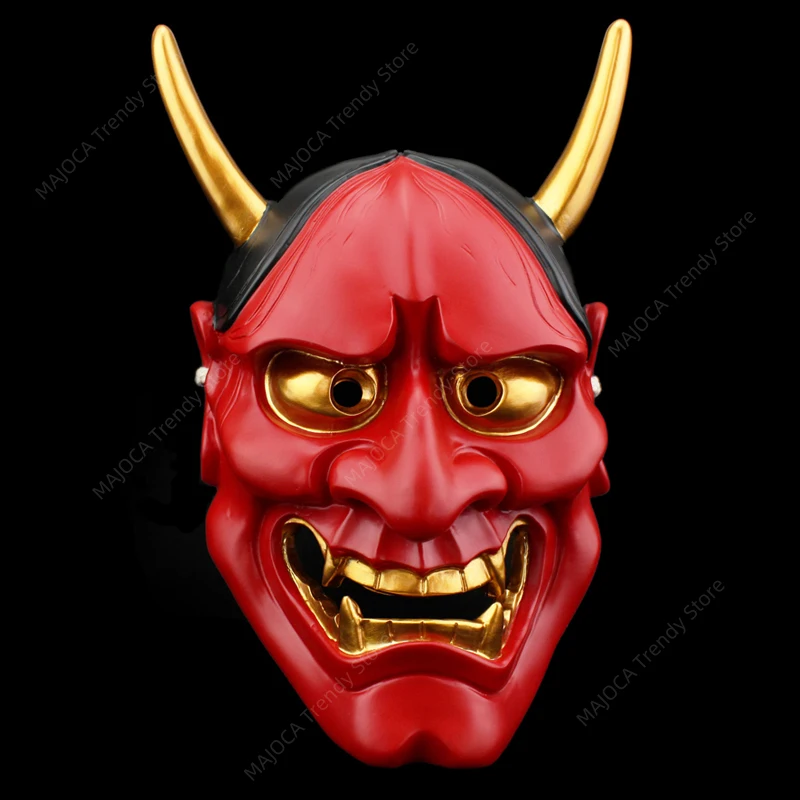 Hannya Mask Japan Style Resin Carnival Halloween Decorative Japanese Buddhism Prajna Ghost Cosplay Hanya Devil Masks Horror