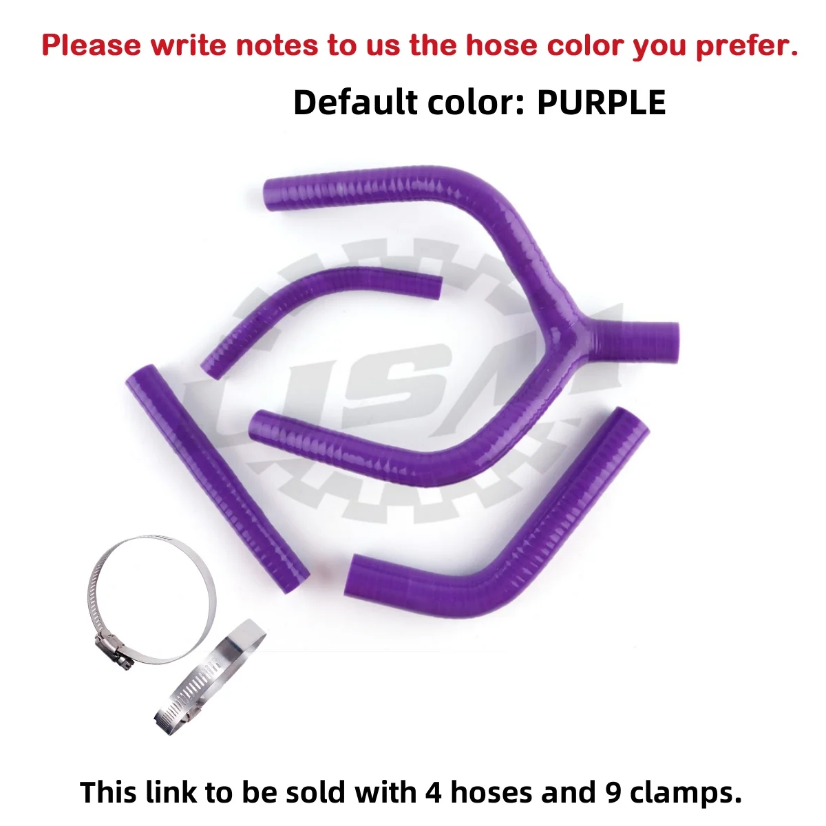 

4PCS 3PLY Silicone Radiator Coolant Y Hose Kit Pipe For 1993-1995 Yamaha YZ125 YZ 125 1994 Motorcycle Silicone Pipe Tube