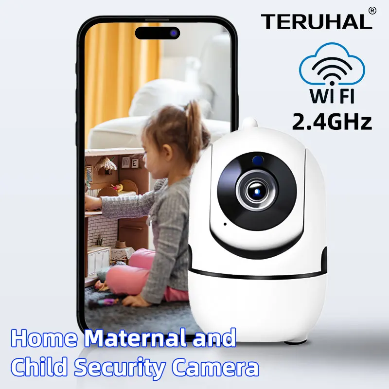 

Беспроводная Wi-Fi камера с 4-кратным зумом 1080P HD для внутреннего и наружного использования, камера видеонаблюдения для дома, мониторинга детей и домашних животных