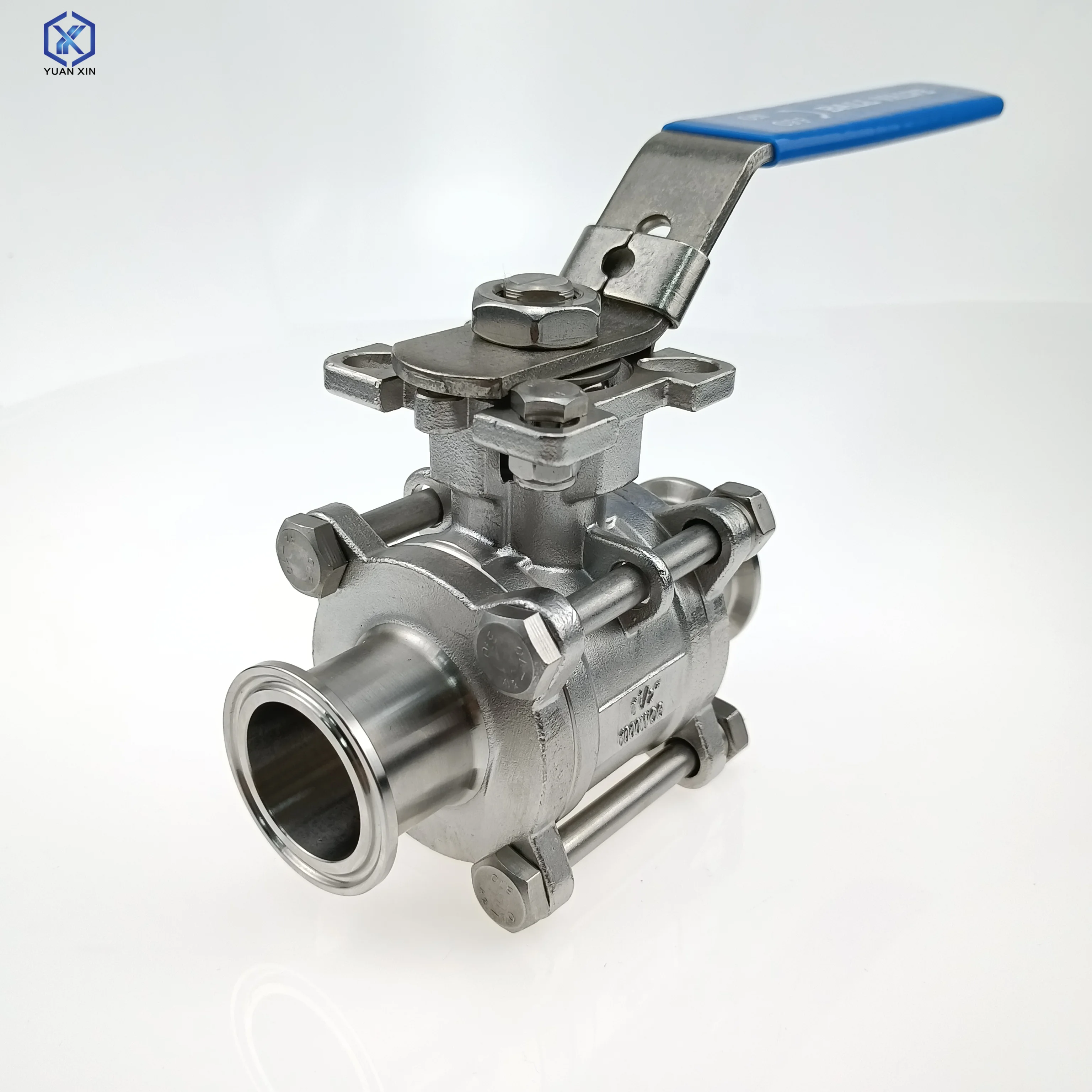 Three-piece high platform ball valve SS304 clamp type ball valve 1000WOG/16P