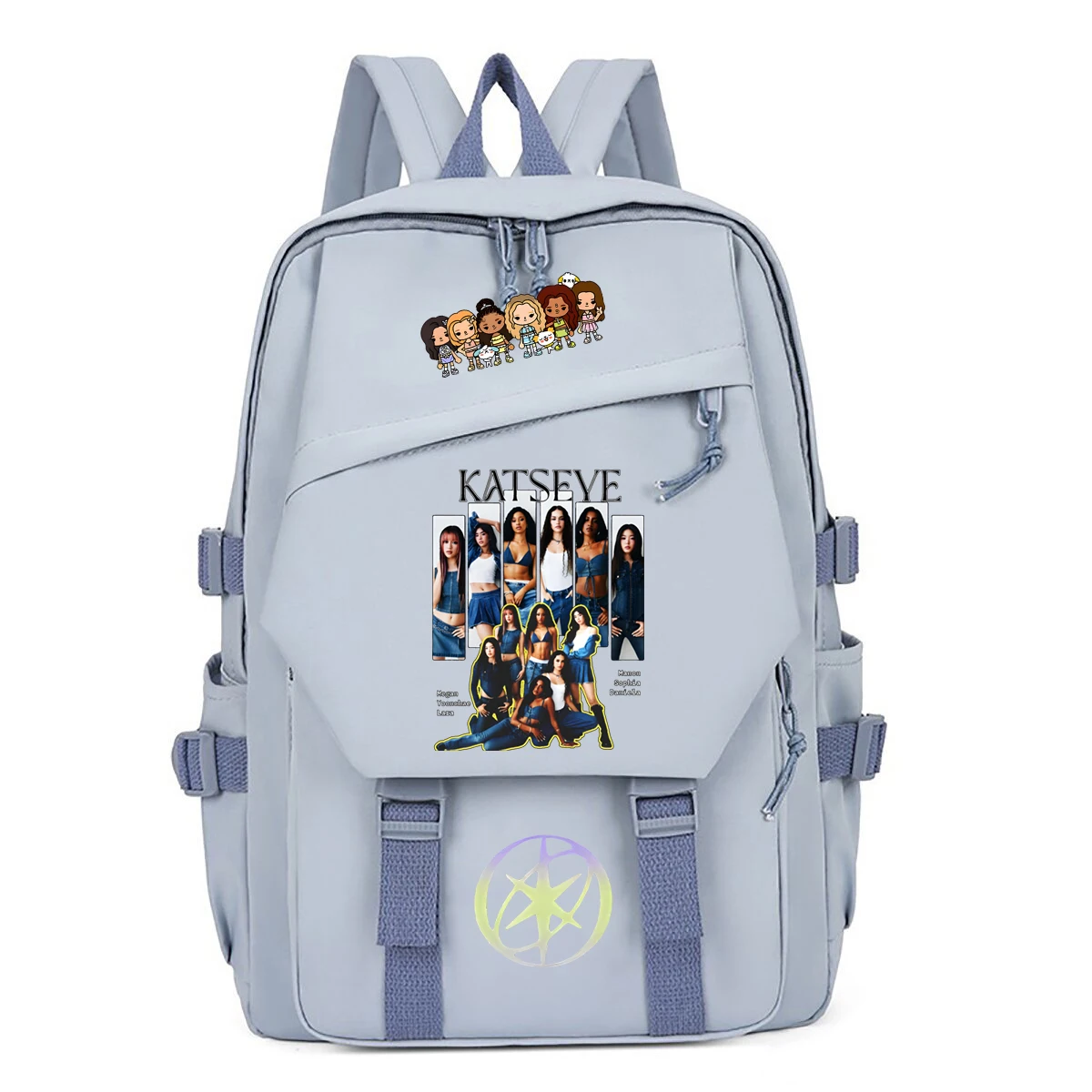 New Katseye Printed Backpack for School Girls Large Capacity Fashion Casual Bagpack Primary Students Bookbag Children School Bag