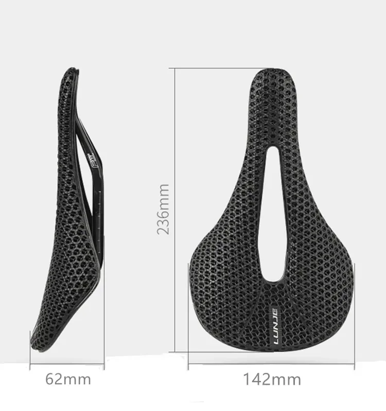 3D Printed Bike Ultralight Carbon Saddle 142mm Super Light Road MTB Racing Saddles Bicycle Seat Cushion Cycling Seating Parts