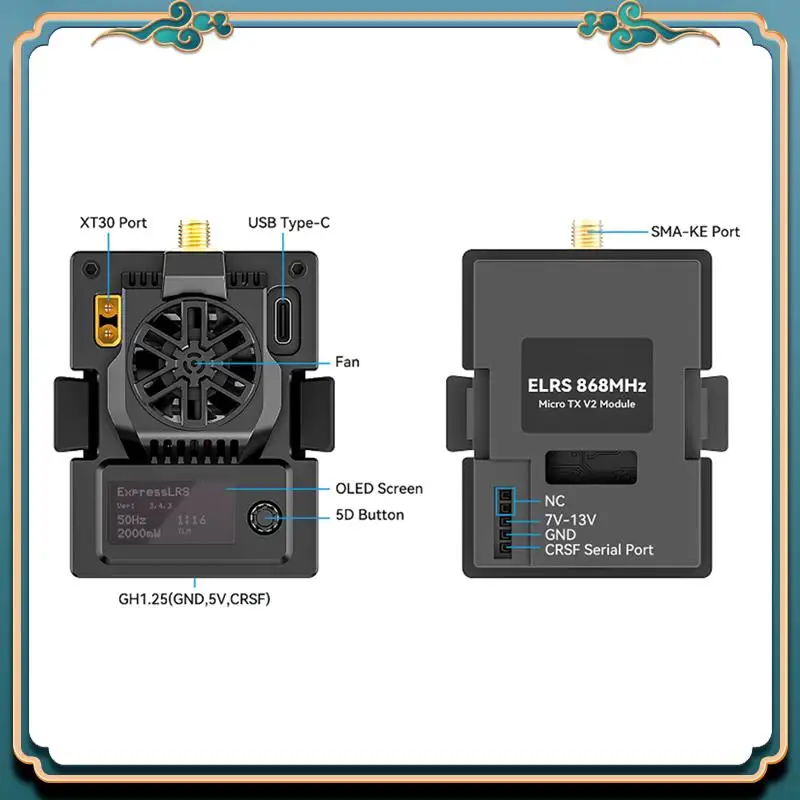 

(New)-Micro TX V2 Module 1W 2.4Ghz For FPV Radio Transmitter Drone Quadcopter Enhanced Range Improved Signal Stability