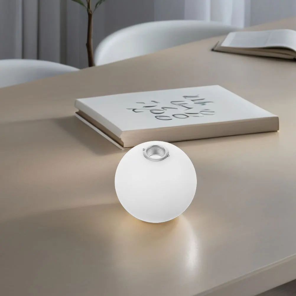 

2Pcs White Globe Ball Lampshade G9 Metal Thread Replacement Frosted Plastic Shade Soft Lighting for Ceiling Table Lamp Fixture