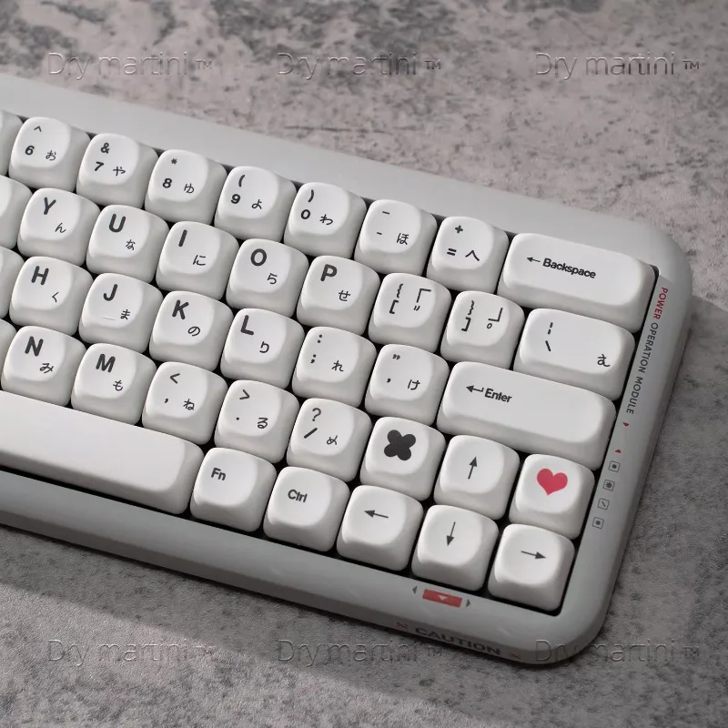 Custom Minimalist White Keycap Mechanical Keyboard Key Caps Point Keycaps Sublimation Custom 10mm Profile for Daily Use Gift